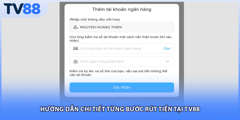 Hướng dẫn chi tiết từng bước rút tiền tại tv88